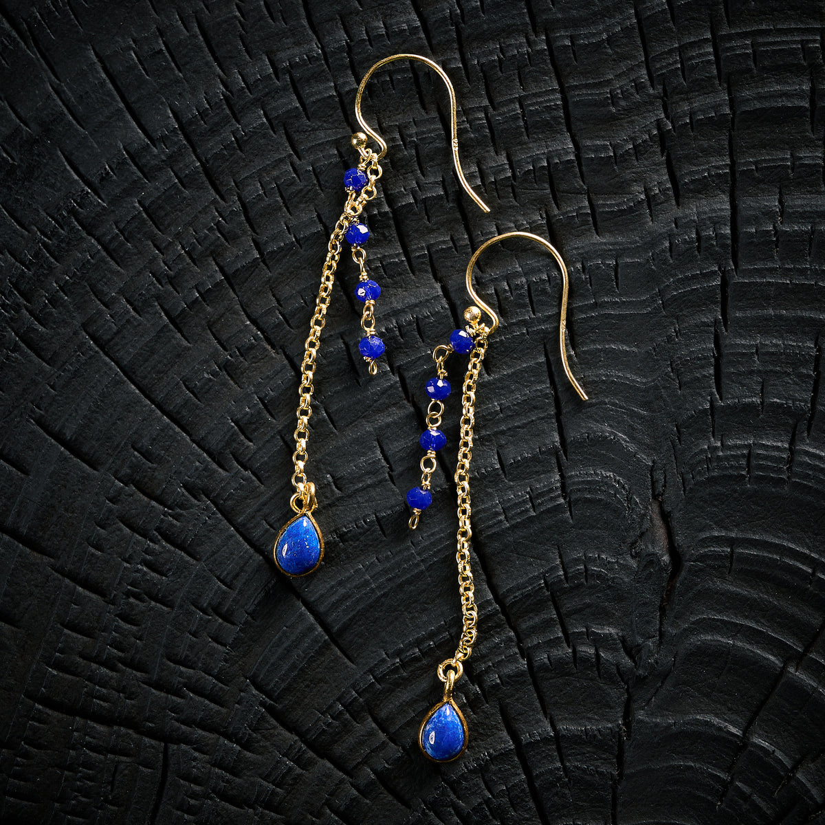 Boucles d'Oreilles en Lapis Lazuli