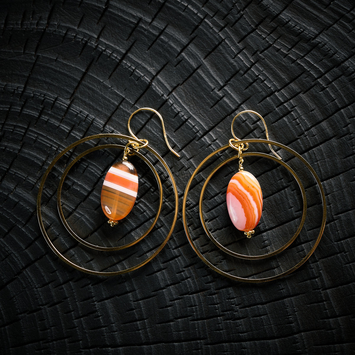Boucles d'Oreilles en Cornaline