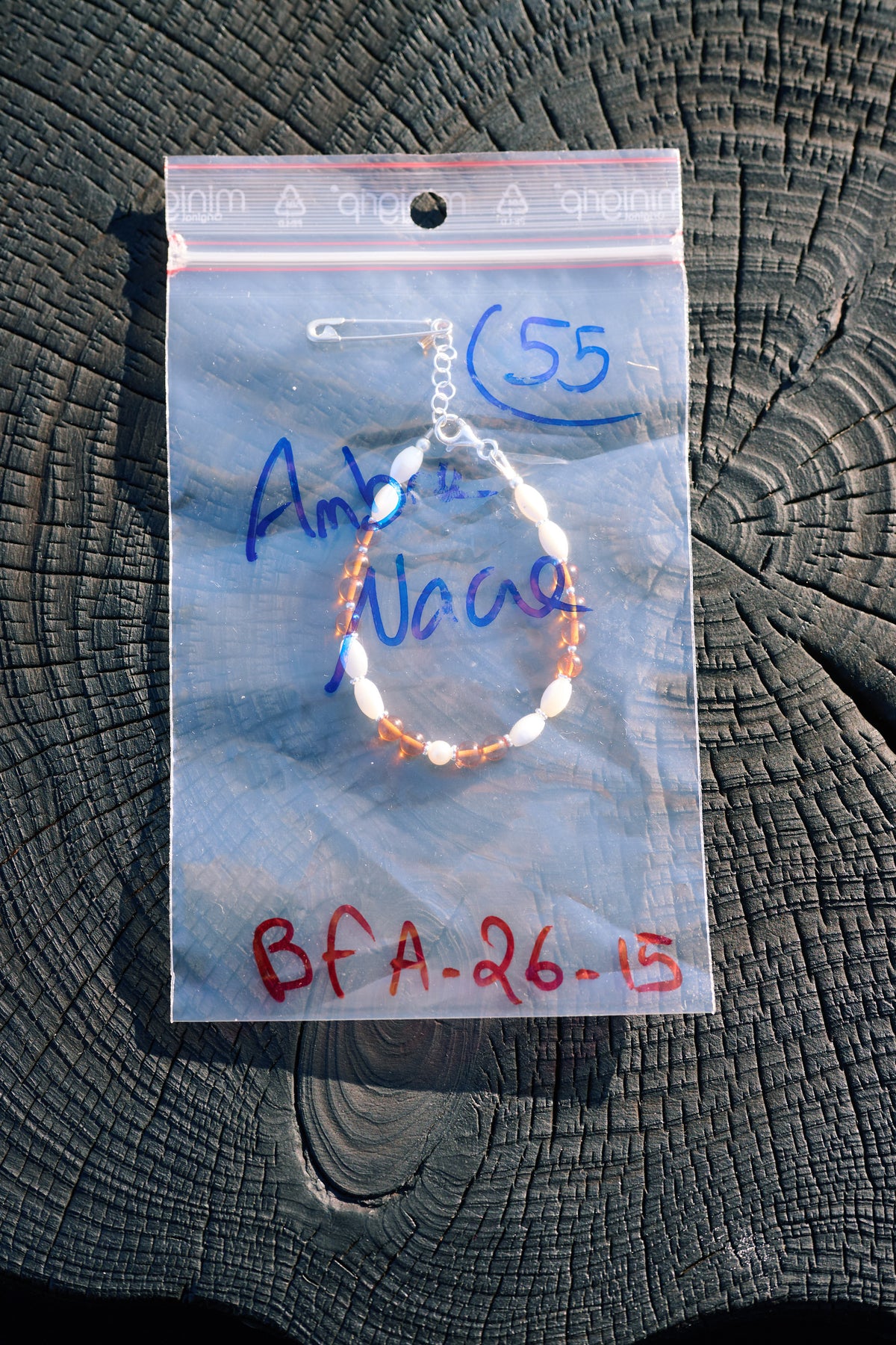 Bracelet en Ambre et Nacre