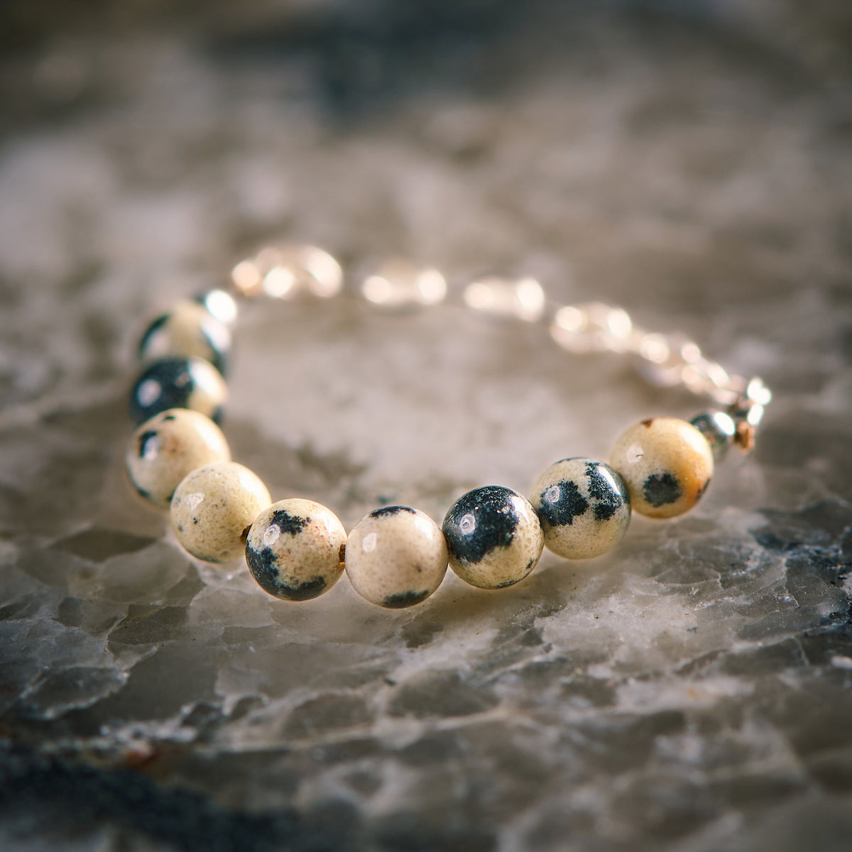 Bague en Jaspe Dalmatien