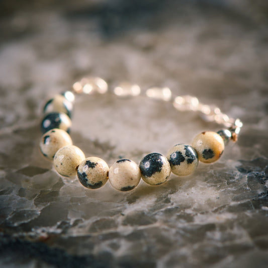 Bague en Jaspe Dalmatien