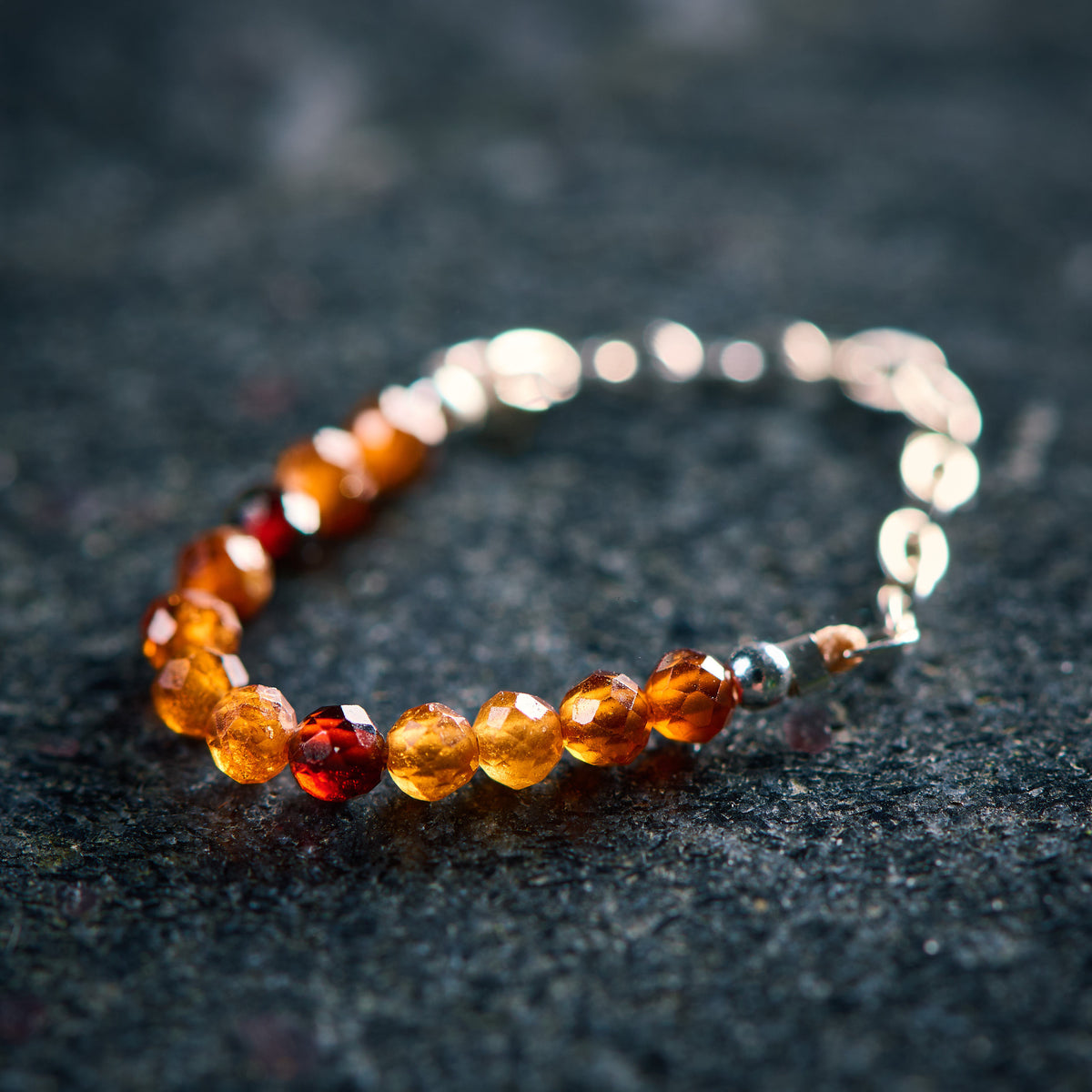 Bague en Grenat Hessonite - Orange
