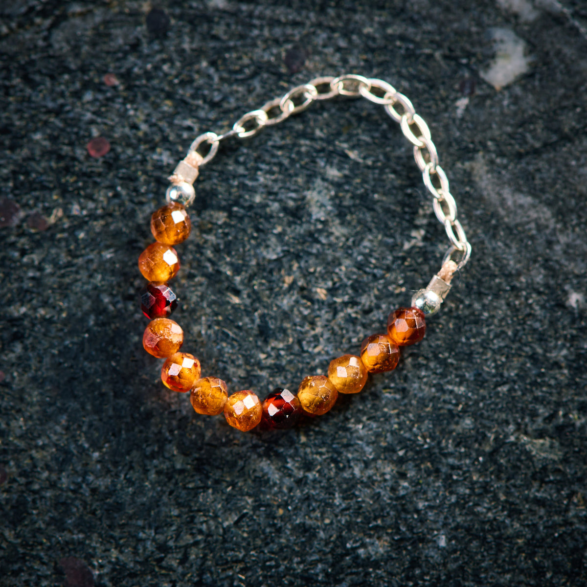 Bague en Grenat Hessonite - Orange