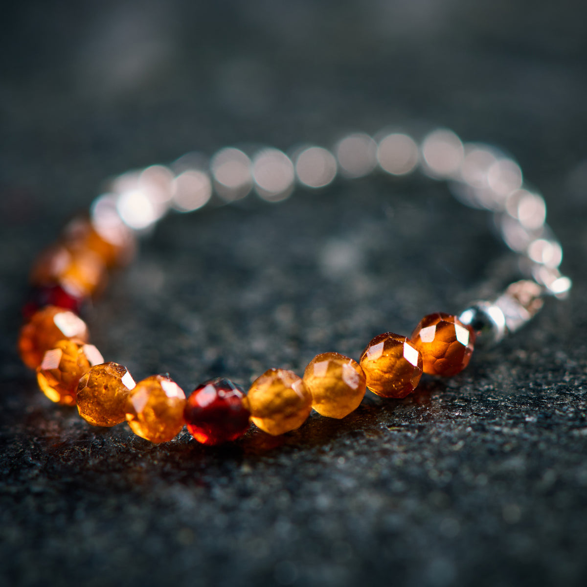Bague en Grenat Hessonite - Orange