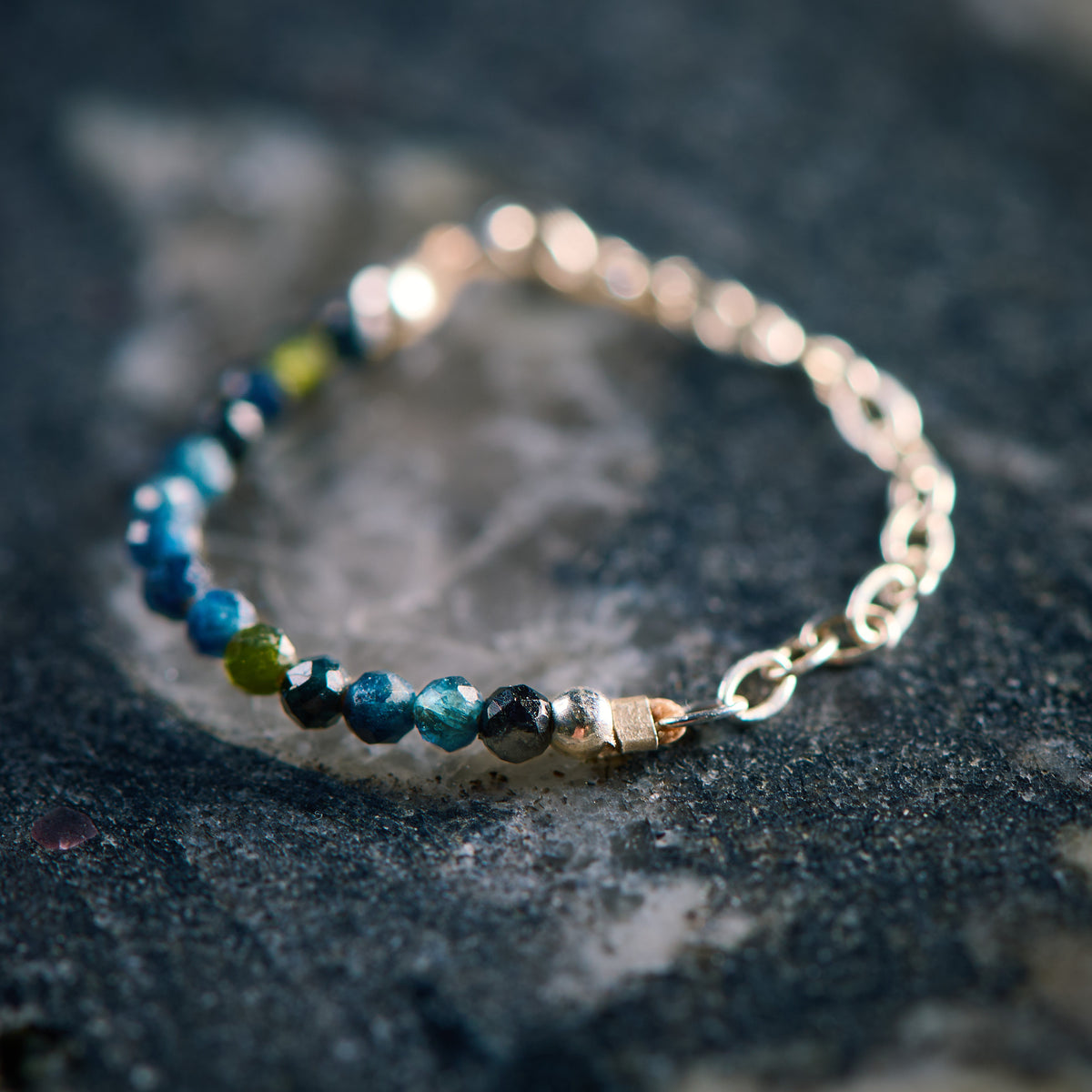 Bague en Tourmaline Bleue
