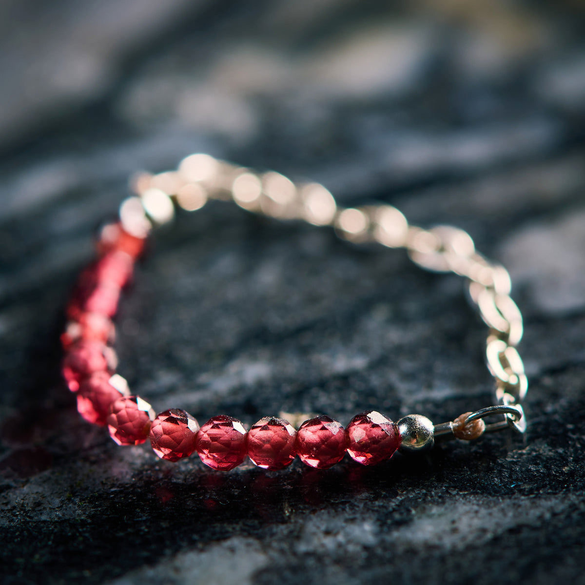 Bague en Grenat Rouge
