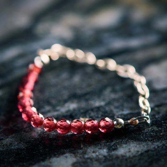 Bague en Grenat Rouge