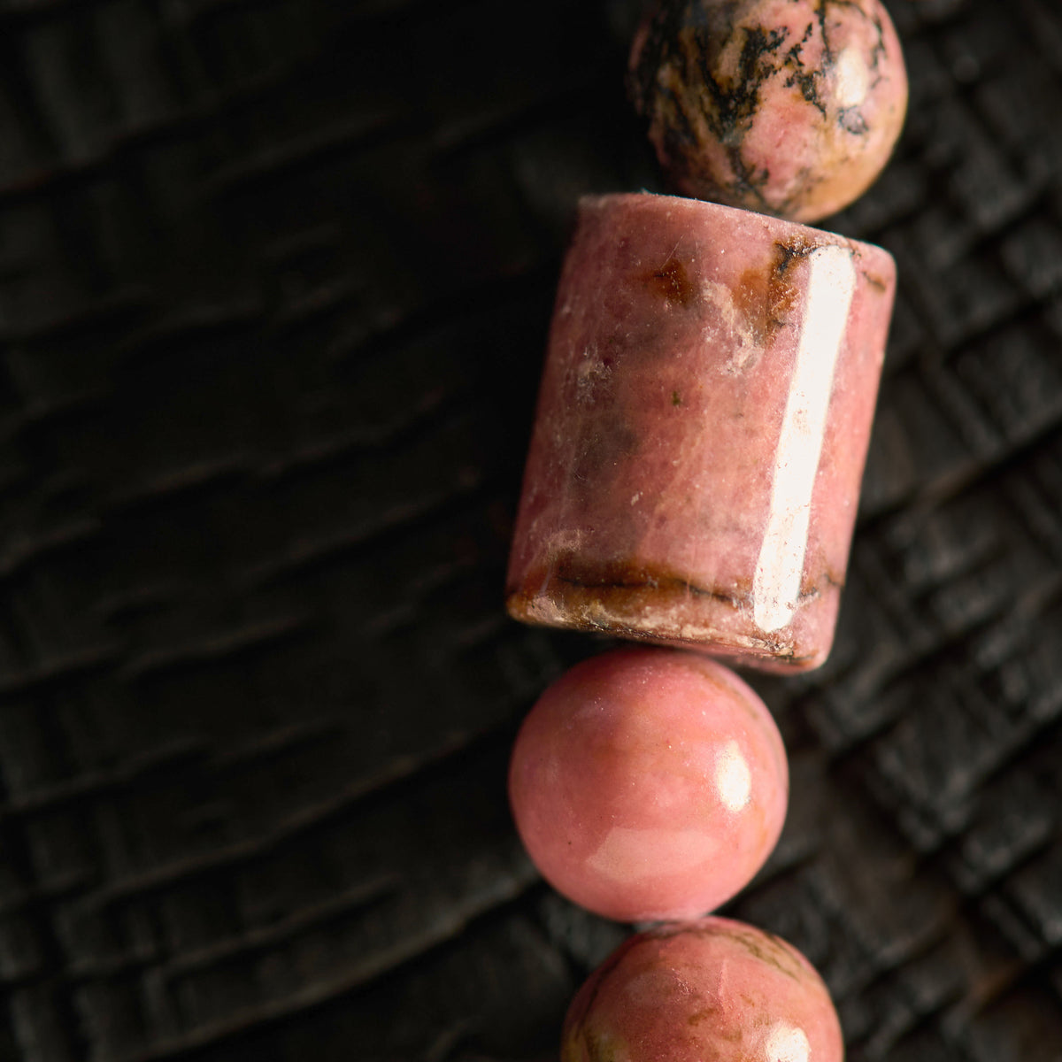 Bracelet élastique en Rhodonite