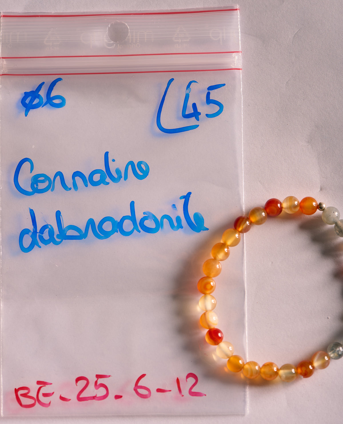 Bracelet élastique en Cornaline et Labradorite