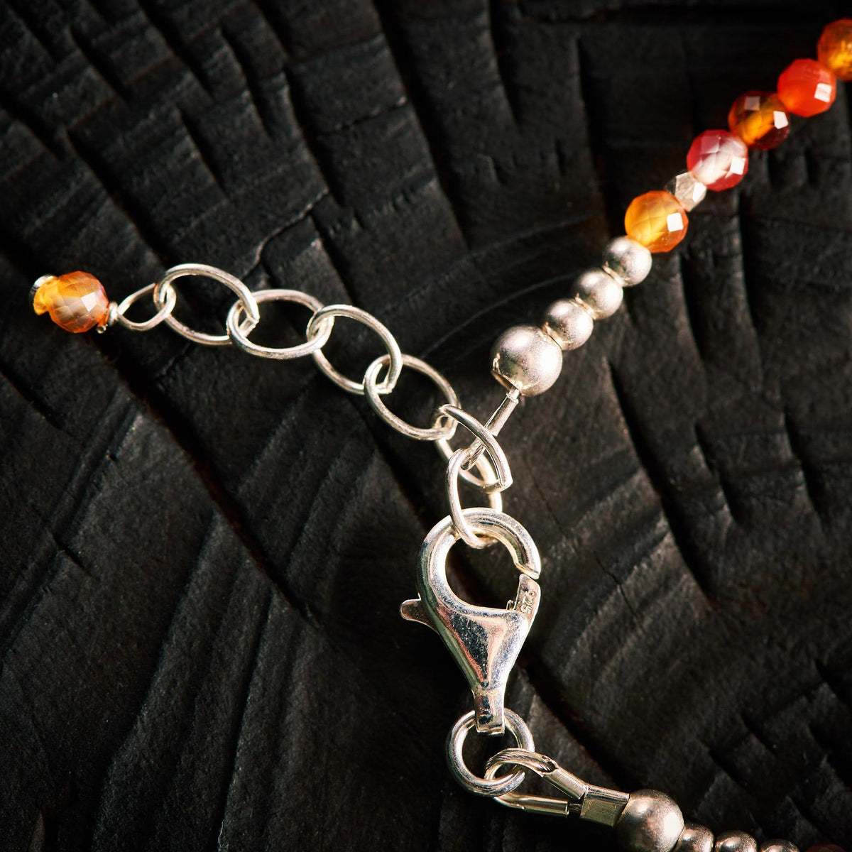 Bracelet en Labradorite et Cornaline