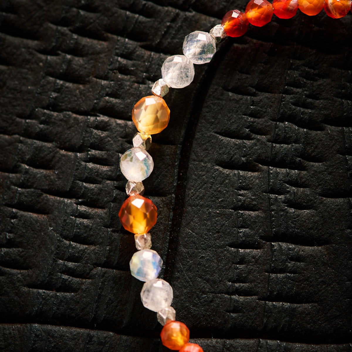 Bracelet en Labradorite et Cornaline