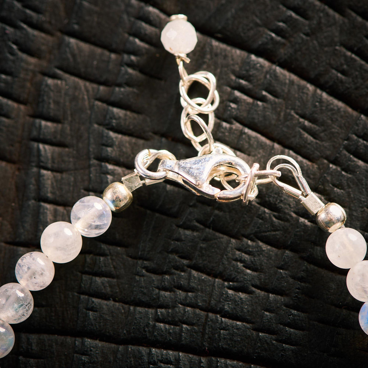 Bracelet en Pierre de Lune et Pierre, Pierre de Soleil et Rudraksha