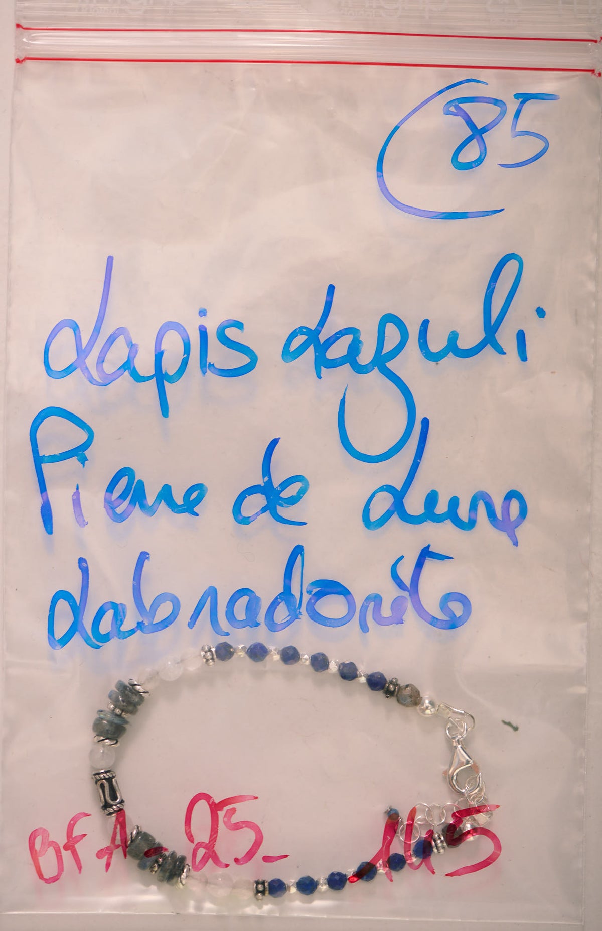 Bracelet en Labradorite, Lapis Lazuli et Pierre de Lune