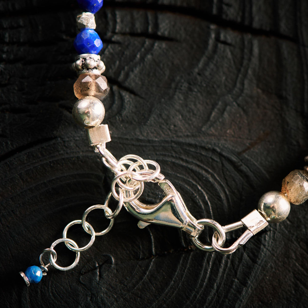Bracelet en Lapis Lazuli, Pierre de Lune et Labradorite