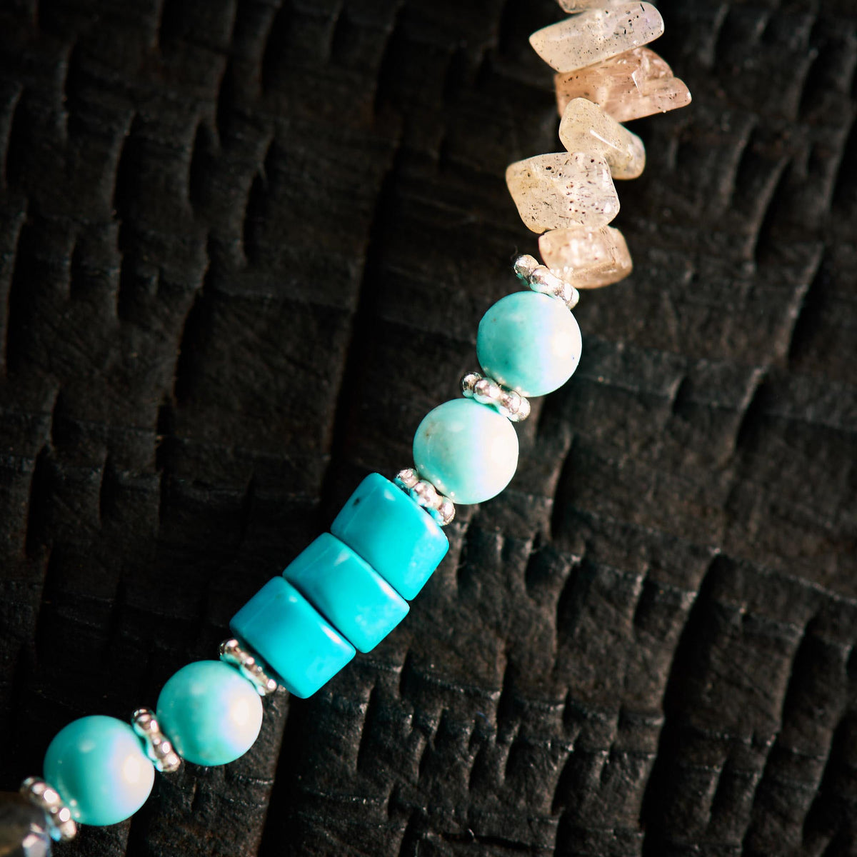 Bracelet en Labradorite et Turquoise