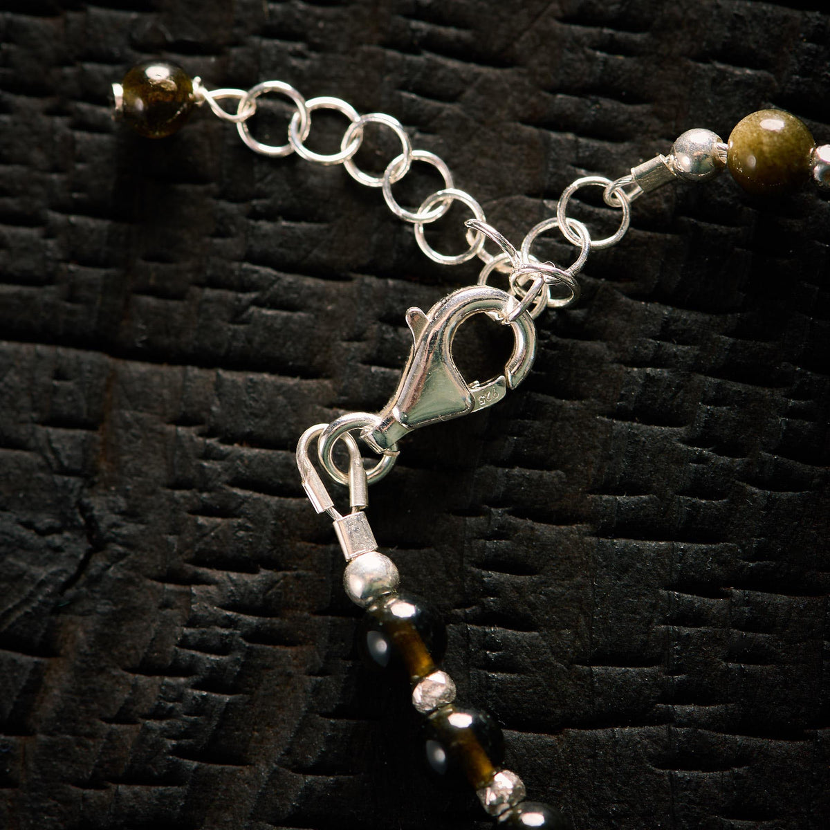 Bracelet en Obsidienne Dorée