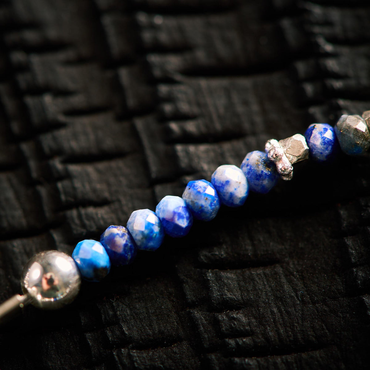 Bracelet en Sodalite et Obsidienne Oeil Céleste