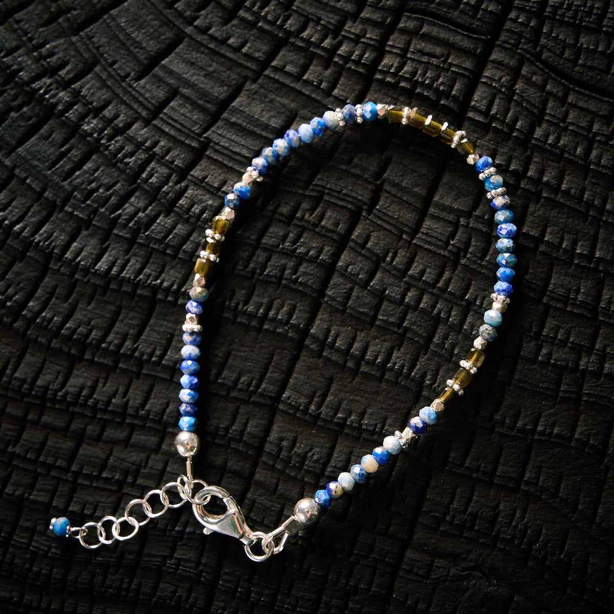 Bracelet en Sodalite et Obsidienne Oeil Céleste