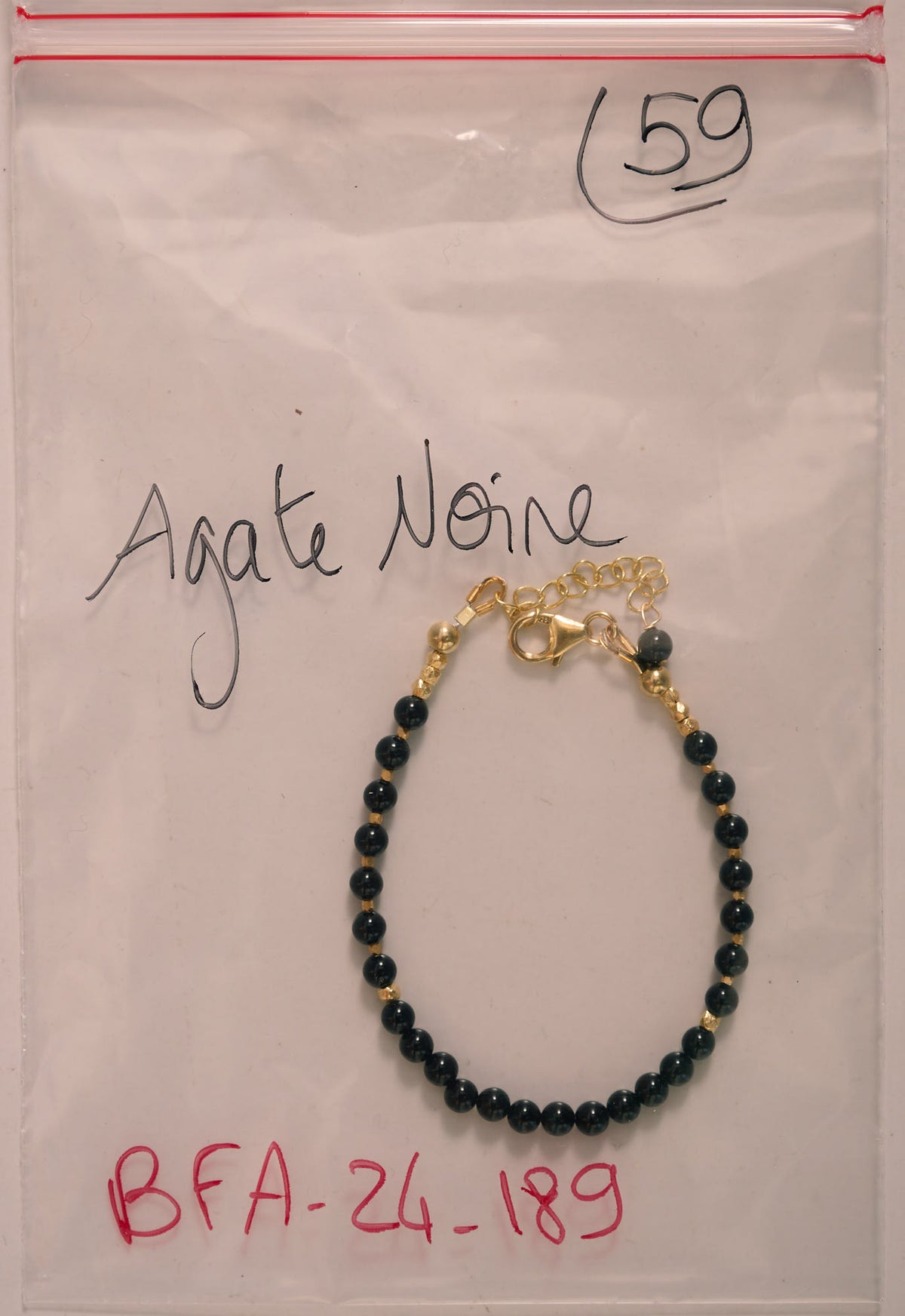 Bracelet en Agate Noire / Onyx