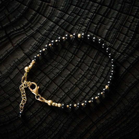 Bracelet en Agate Noire - Onyx