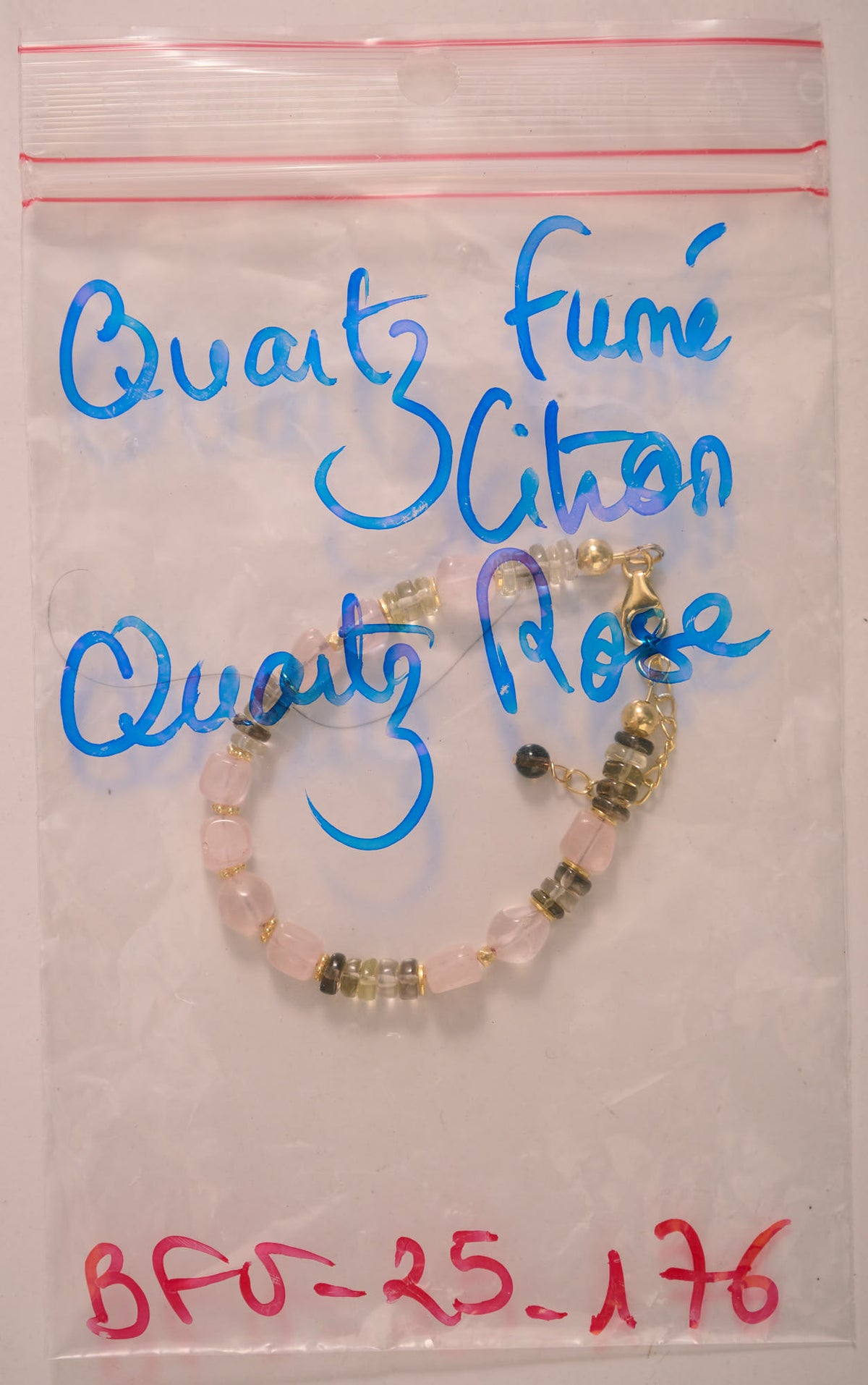 Bracelet en Quartz Rose et Quart Citron