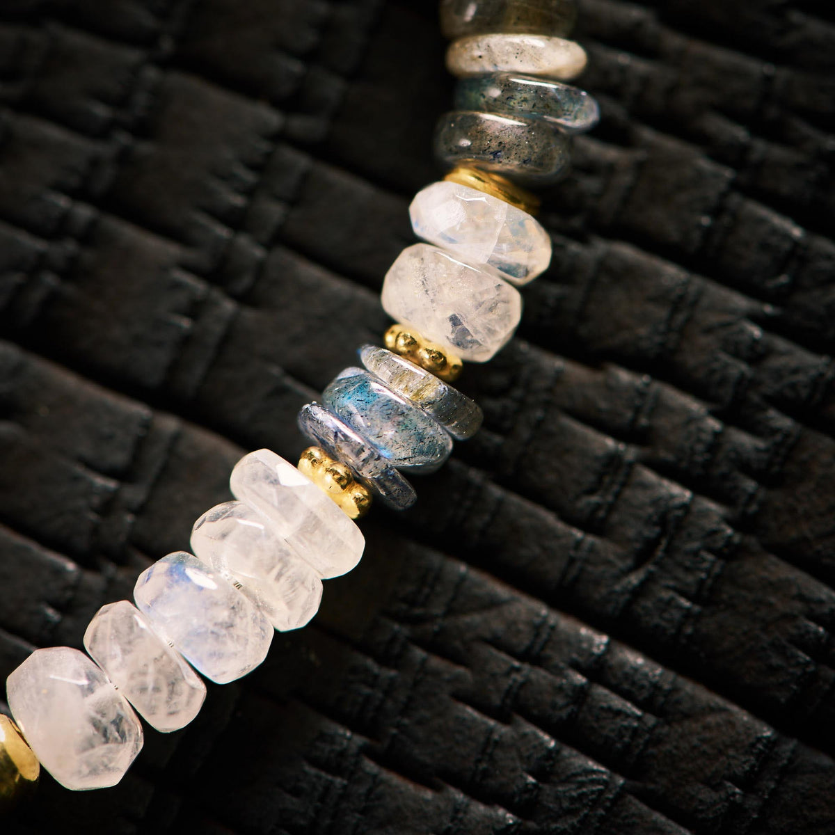 Bracelet en Pierre de Lune et Labradorite