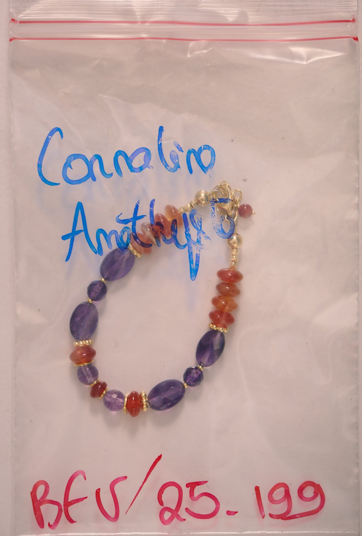 Bracelet en Cornaline et Améthyste