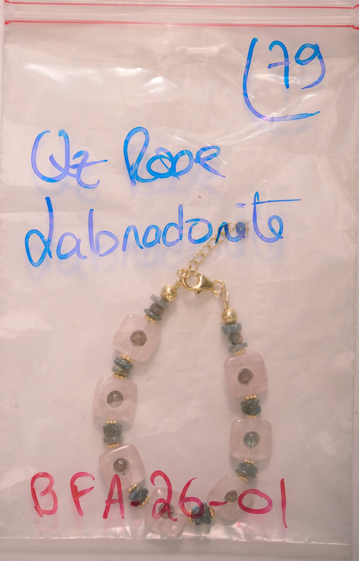 Bracelet en Quartz Rose et Labradorite