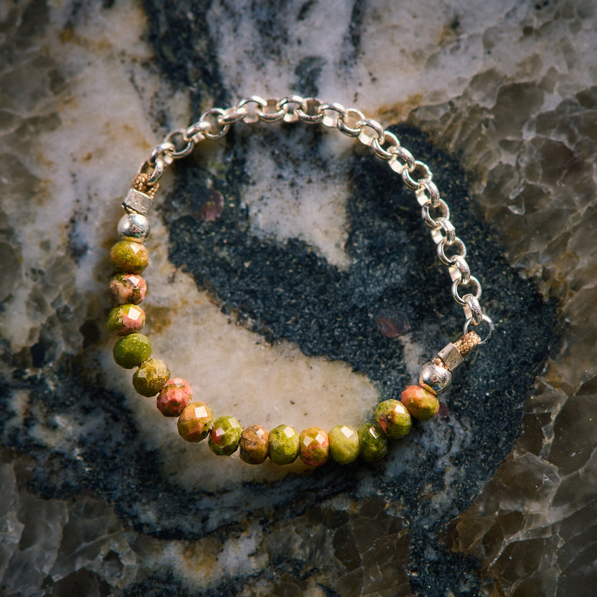 Bague en Unakite