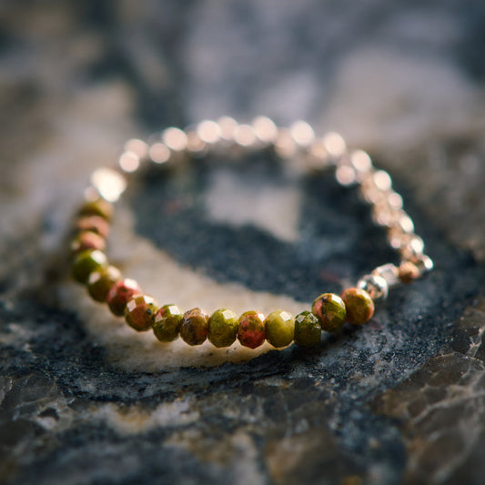 Bague en Unakite