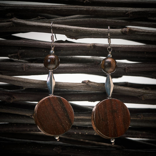 Boucles d'Oreilles en Ebène