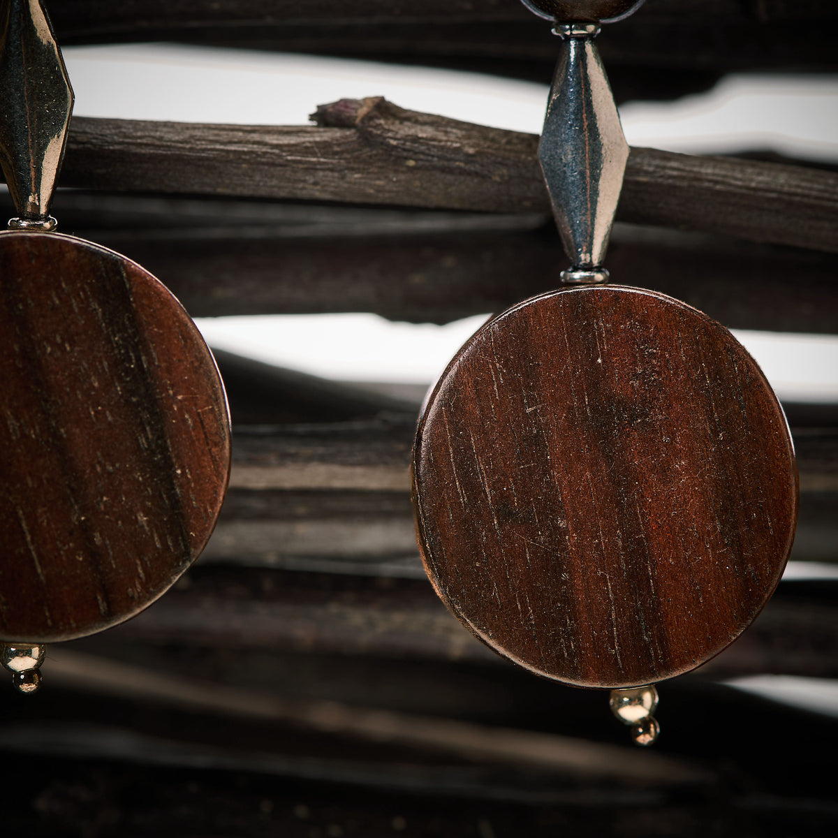 Boucles d'Oreilles en Ebène