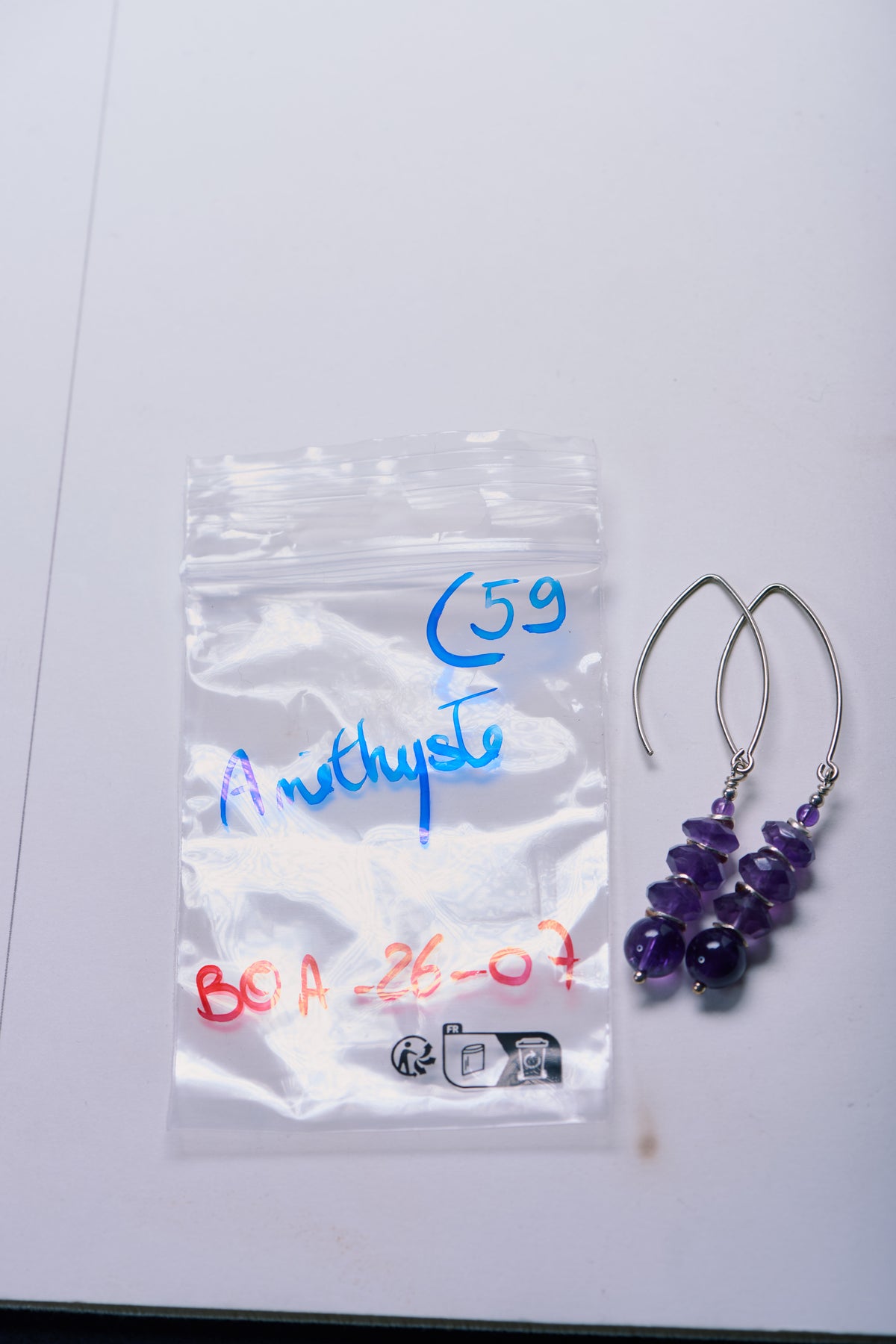Boucles d'Oreilles en Améthyste