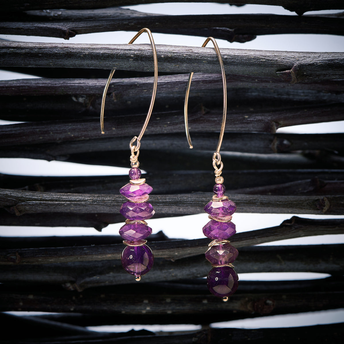 Boucles d'Oreilles en Améthyste