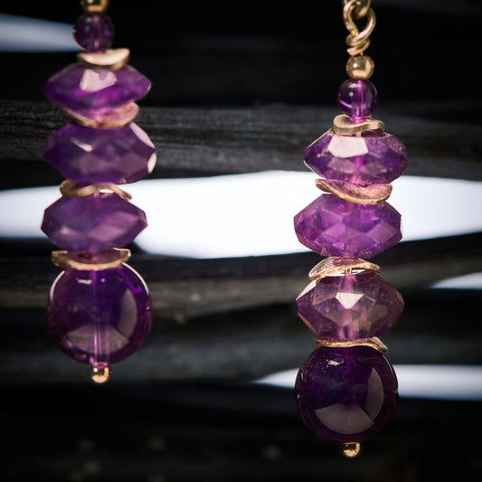 Boucles d'Oreilles en Améthyste
