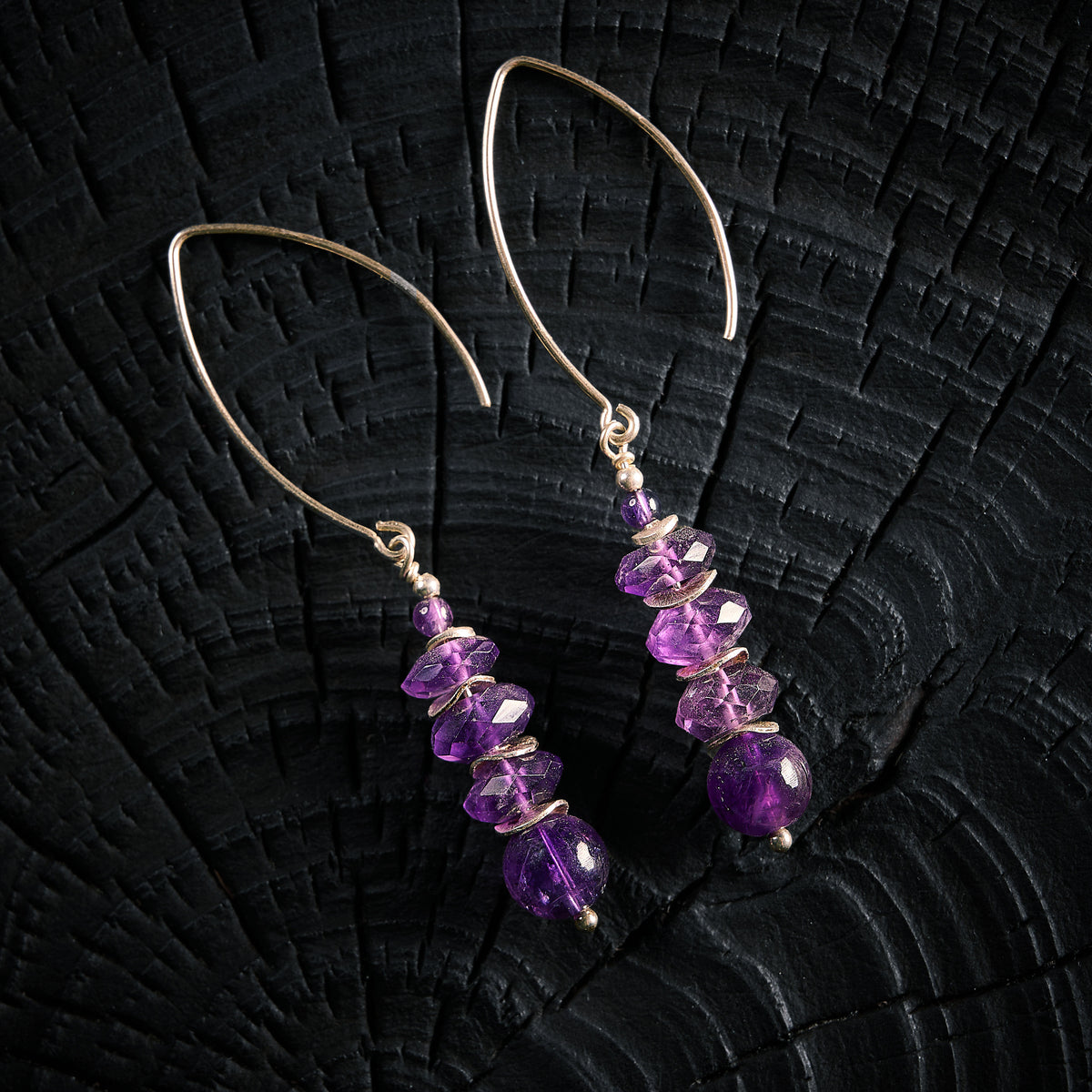 Boucles d'Oreilles en Améthyste