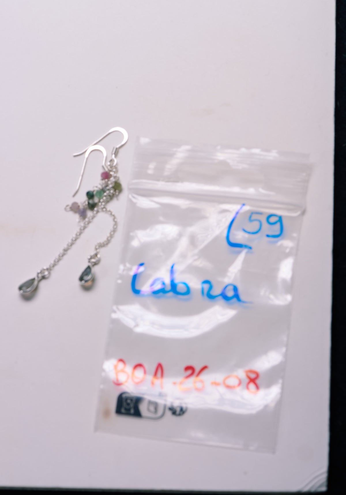 Boucles d'Oreilles en Labradorite et multi pierres
