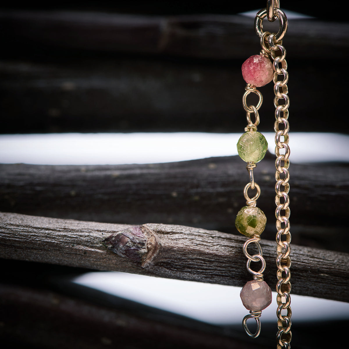 Boucles d'Oreilles en Labradorite et multi pierres