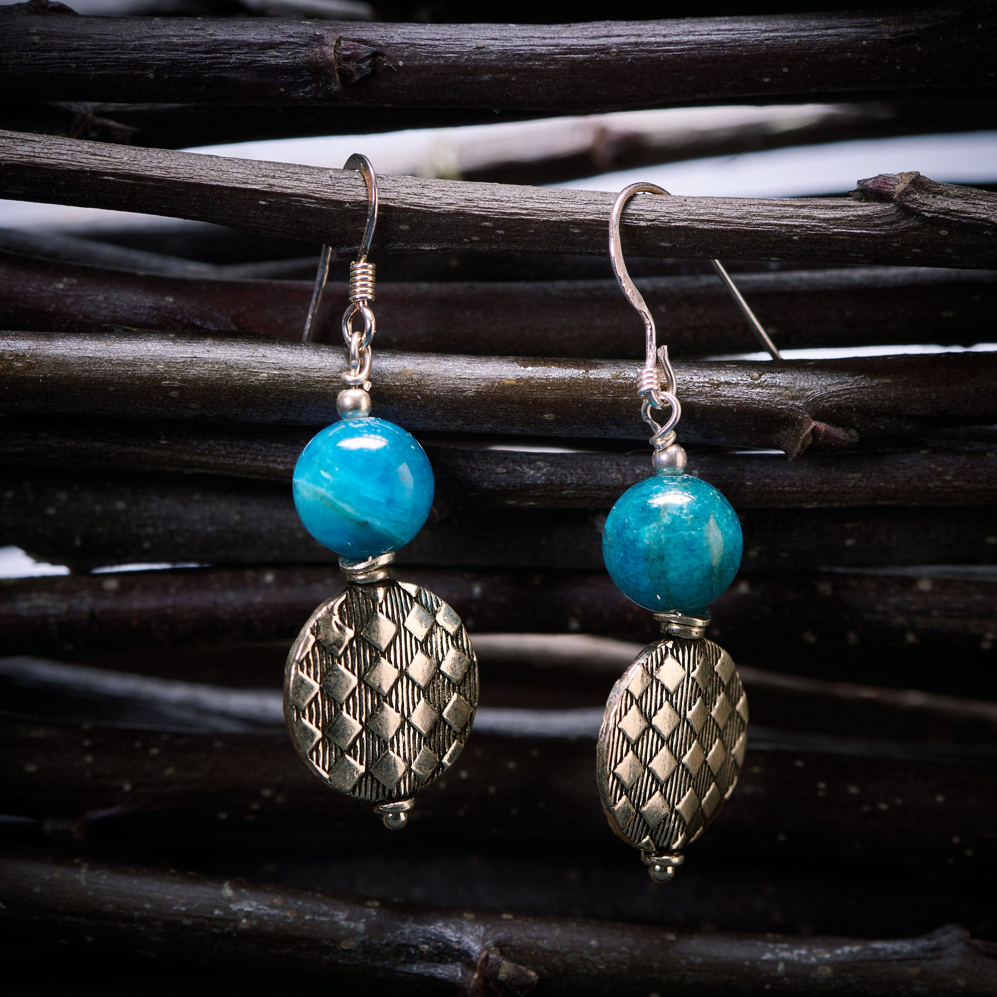 Boucles d'Oreilles en Apatite