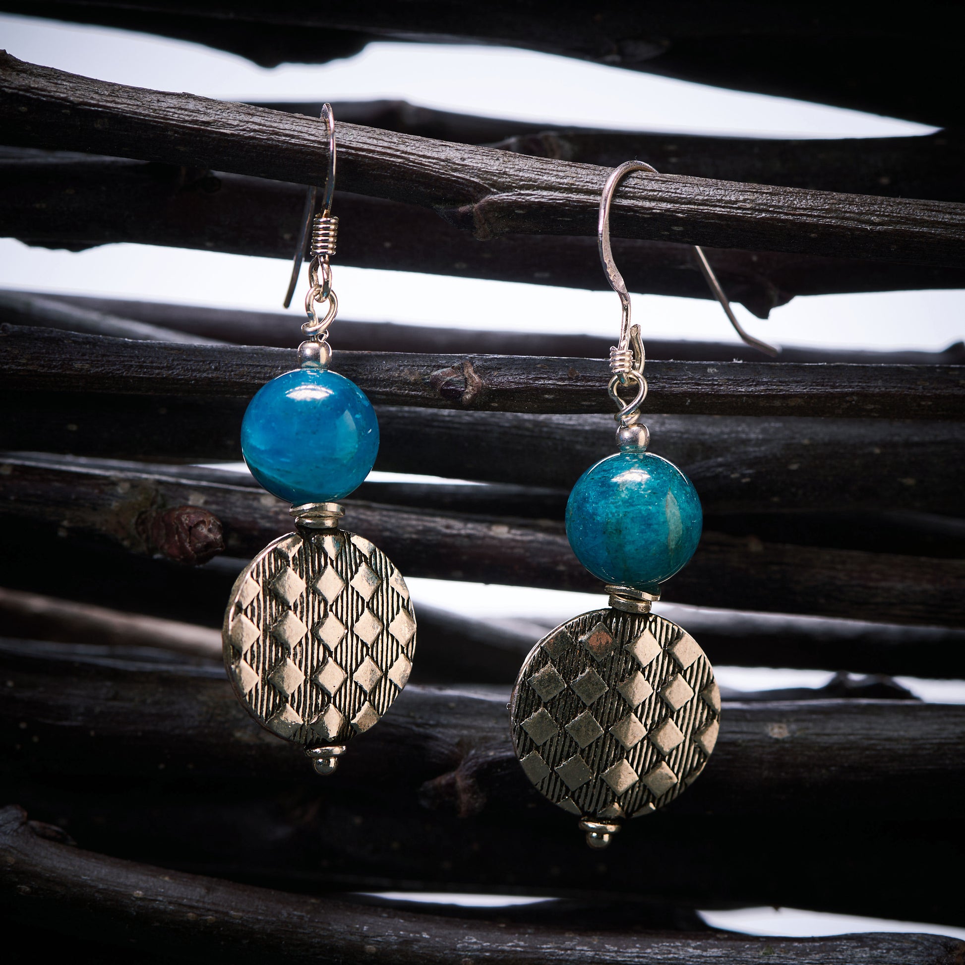 Boucles d'Oreilles en Apatite