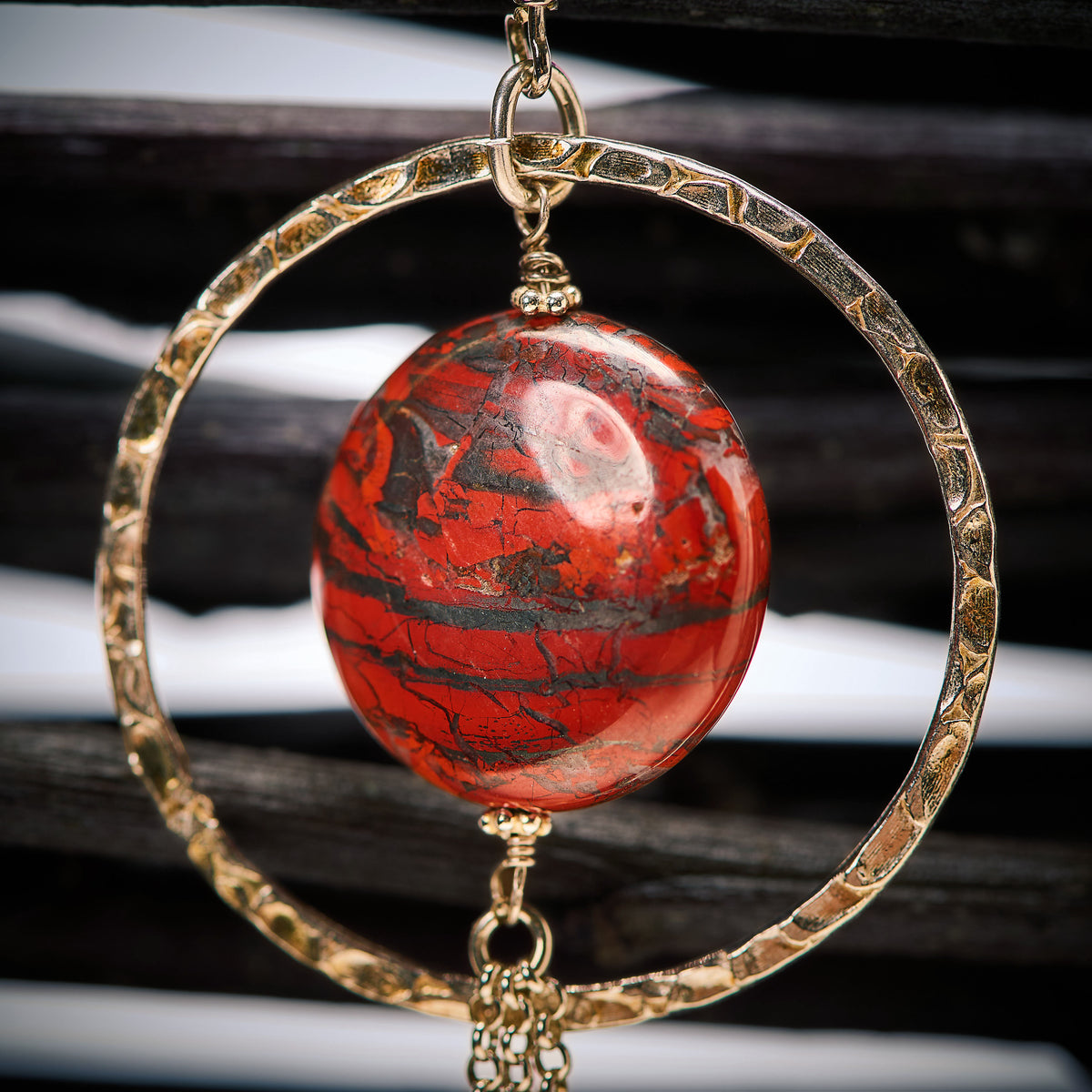 Boucles d'Oreilles en Jaspe Breccia