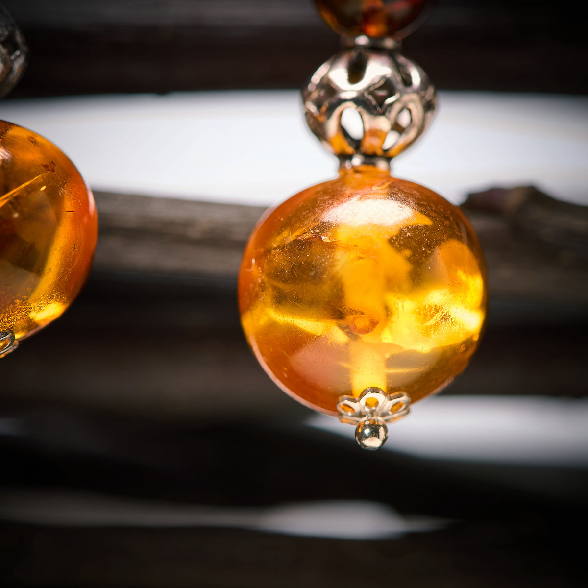Boucles d'Oreilles en Ambre