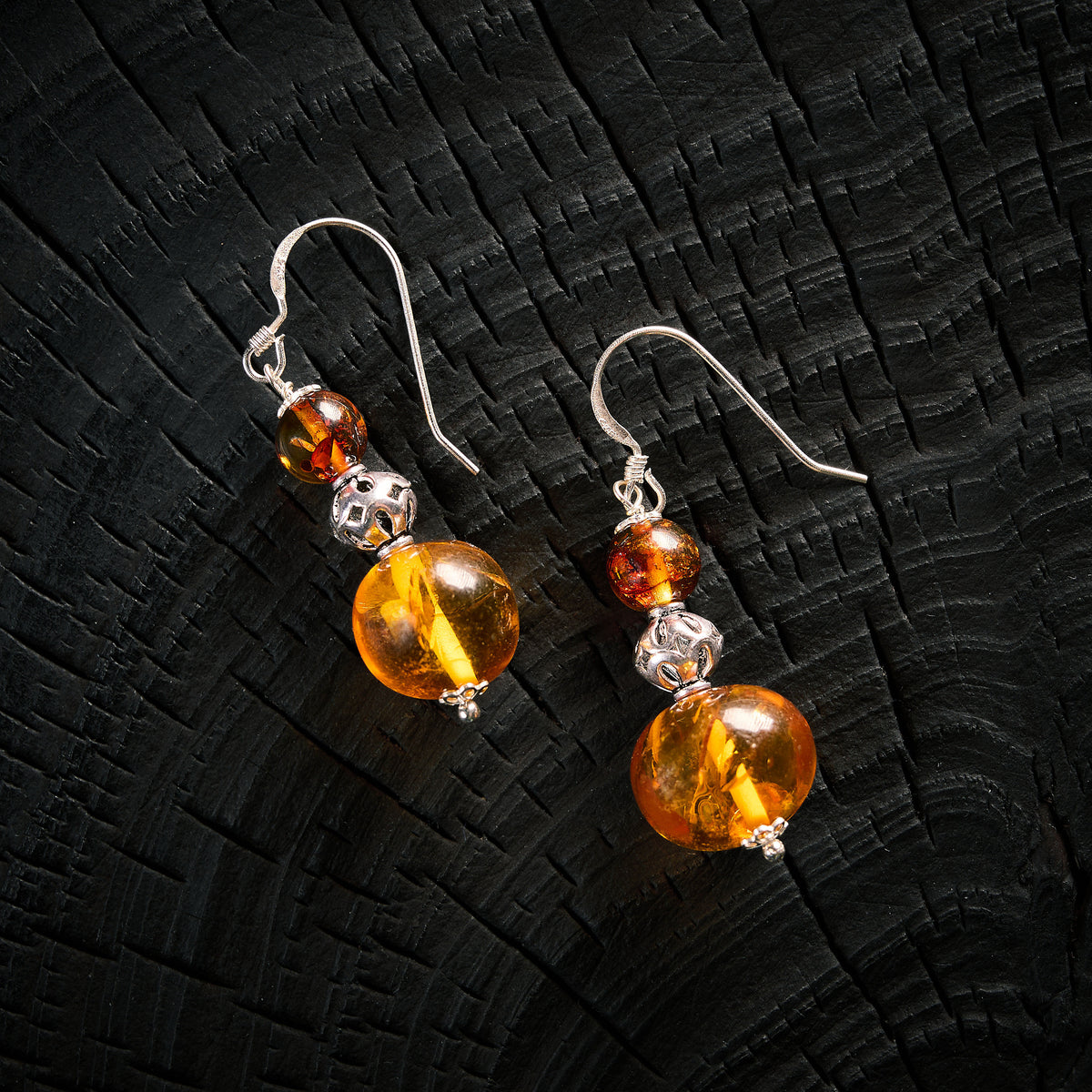 Boucles d'Oreilles en Ambre