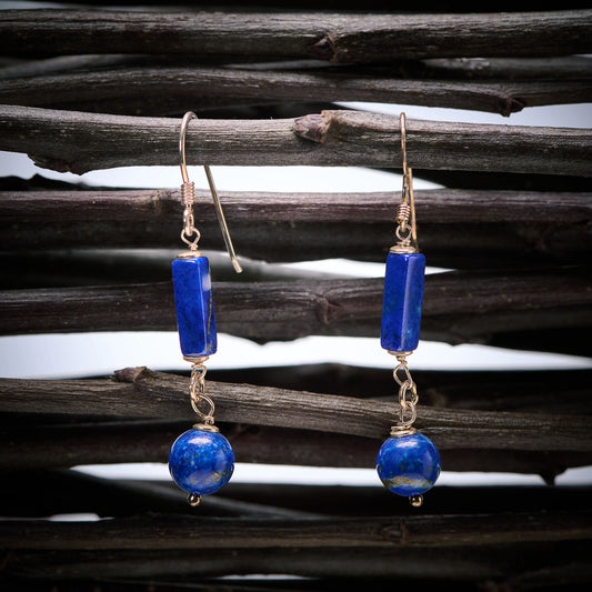 Boucles d'Oreilles en Lapis Lazuli