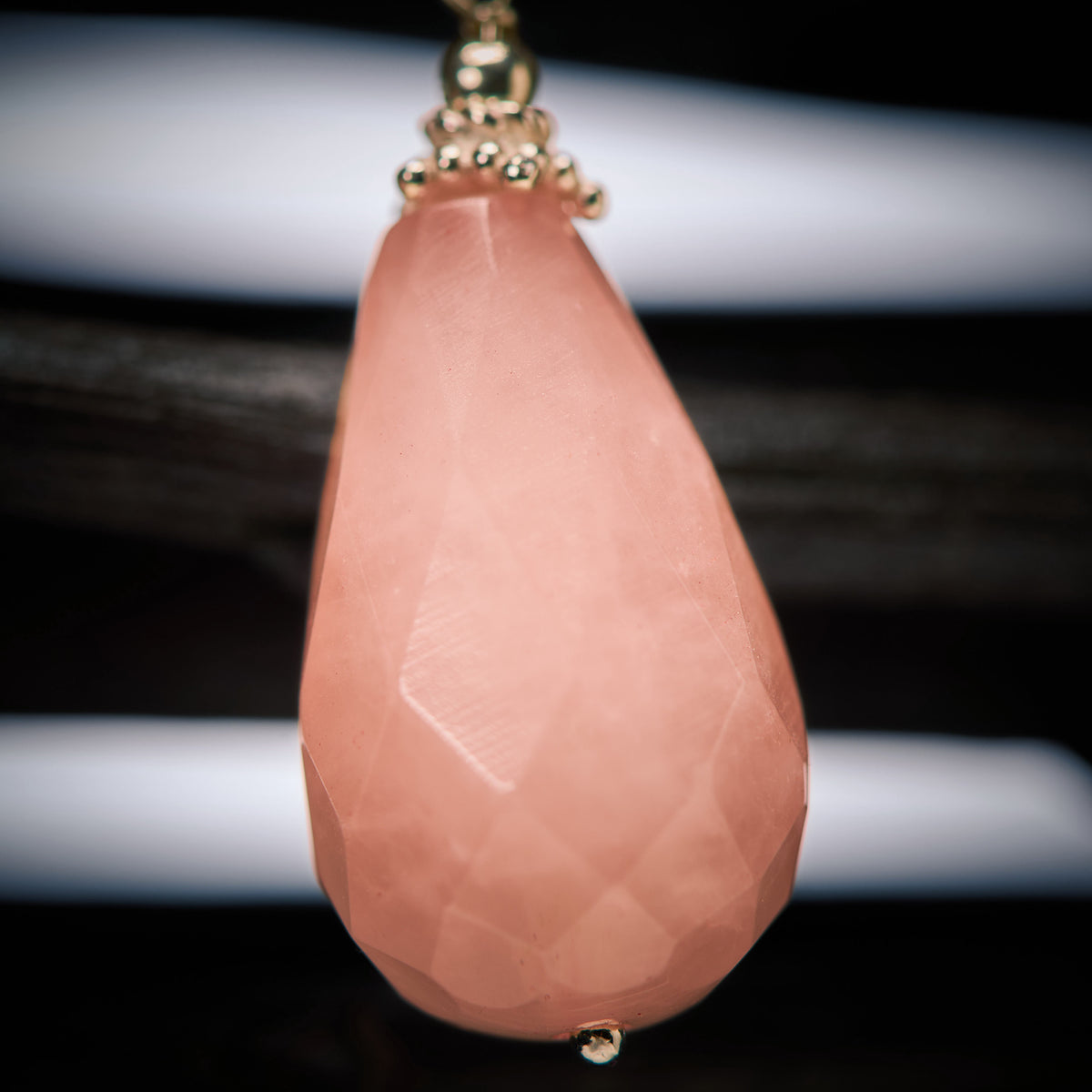 Boucles d'Oreilles en Quartz Rose