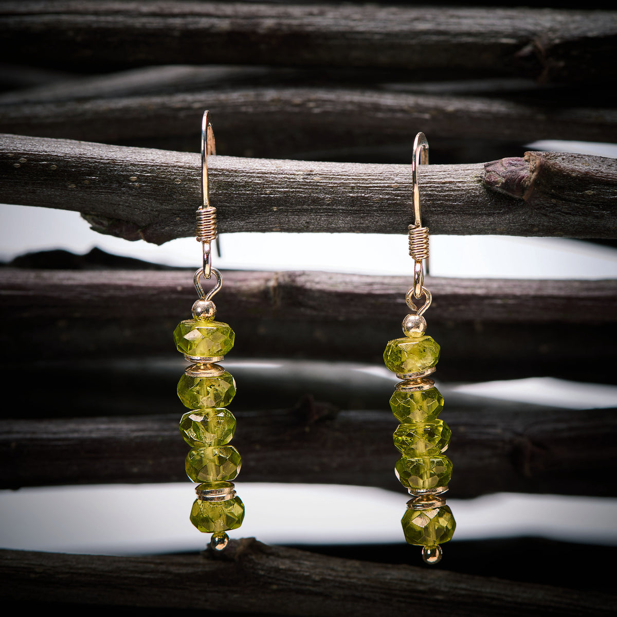 Boucles d'Oreilles en Péridot - Olivine