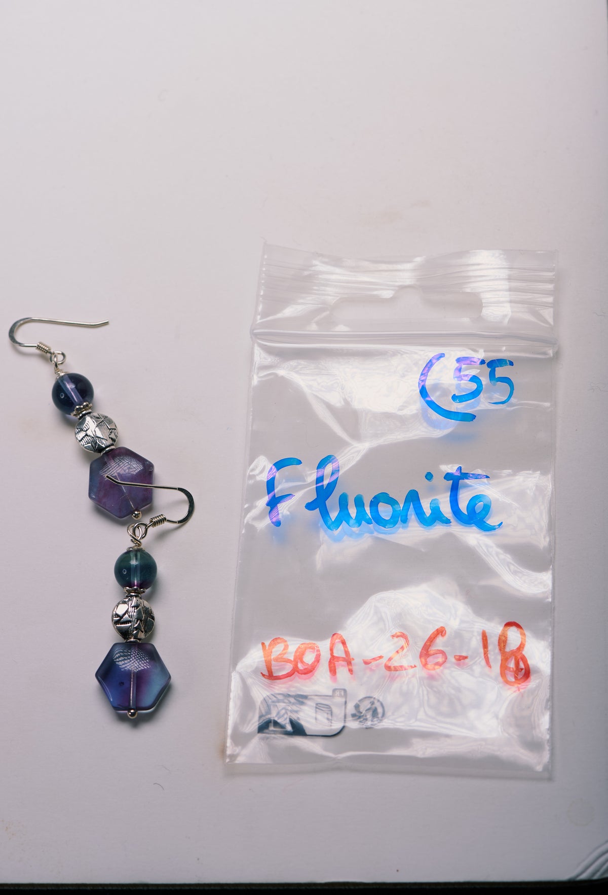 Boucles d'Oreilles en Fluorite