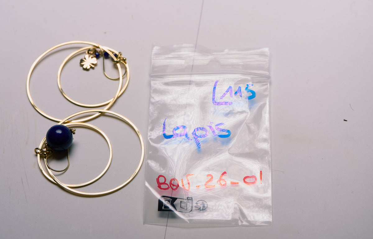 Boucles d'Oreilles en Lapis Lazuli