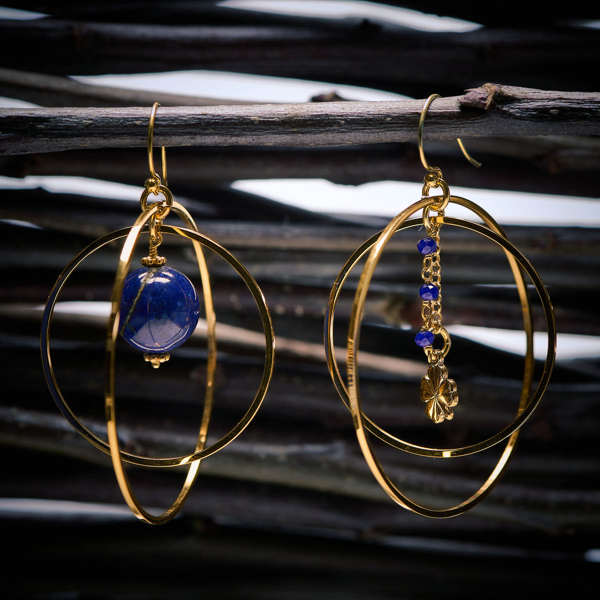 Boucles d'Oreilles en Lapis Lazuli