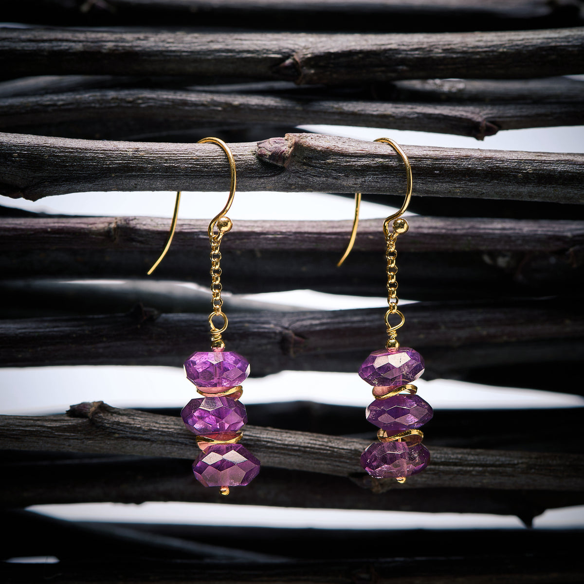Boucles d'Oreilles en Améthyste